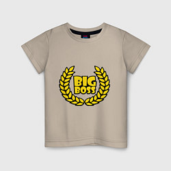 Футболка хлопковая детская Big Boss Лавры, цвет: миндальный