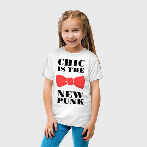 Детская футболка Chic is the new punk / Белый – фото 4