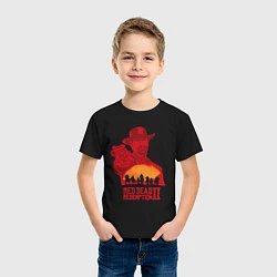 Футболка хлопковая детская Red Dead Redemption 2, цвет: черный — фото 2