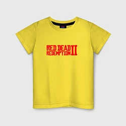Футболка хлопковая детская Red Dead Redemption 2, цвет: желтый
