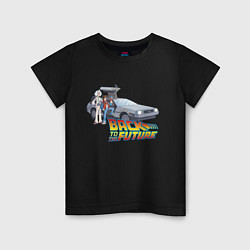 Футболка хлопковая детская Back to the future, цвет: черный