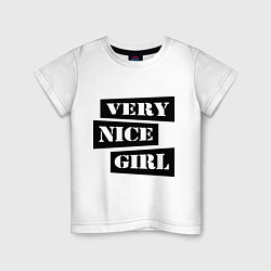 Детская футболка Very nice girl