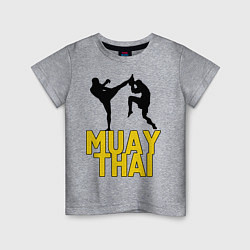 Футболка хлопковая детская Muay Thai, цвет: меланж