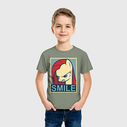 Футболка хлопковая детская MLP: Smile, цвет: авокадо — фото 2