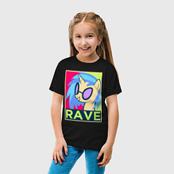 Футболка хлопковая детская DJ Pon-3 RAVE, цвет: черный — фото 2