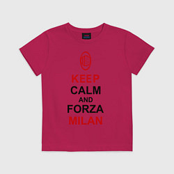 Детская футболка Keep Calm & Forza Milan