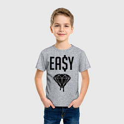 Футболка хлопковая детская Easy Diamond цвета меланж — фото 2