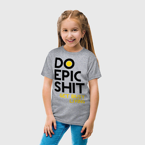 Детская футболка Do Epic Shit / Меланж – фото 4
