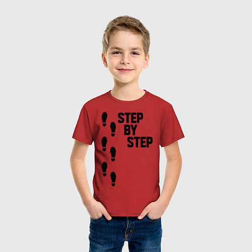 Детская футболка Step by Step / Красный – фото 3
