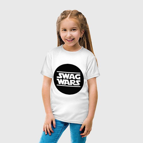Детская футболка SWAG Wars / Белый – фото 4