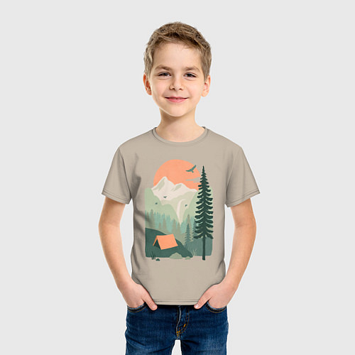 Детская футболка Wood Adventure / Миндальный – фото 3