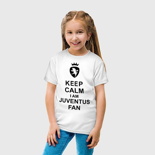 Детская футболка Keep Calm & Juventus fan / Белый – фото 4