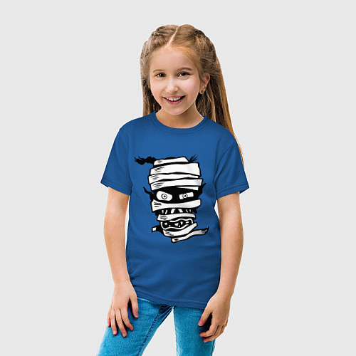Детская футболка Мумия / Синий – фото 4