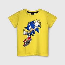Футболка хлопковая детская Sonic, цвет: желтый
