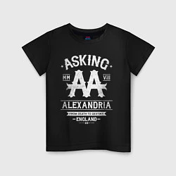 Футболка хлопковая детская Asking Alexandria: England, цвет: черный