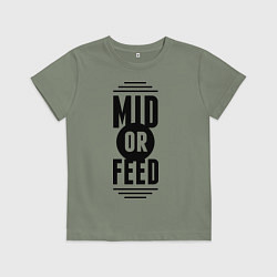Футболка хлопковая детская Mid or feed, цвет: авокадо