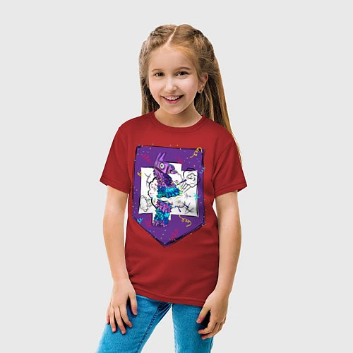 Детская футболка Lama Fortnite / Красный – фото 4