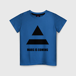 Футболка хлопковая детская Mars is coming цвета синий — фото 1