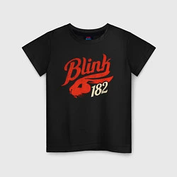 Футболка хлопковая детская Blink-182, цвет: черный