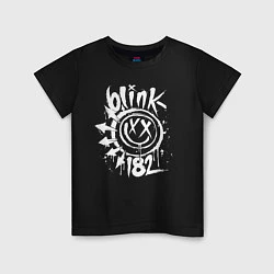 Футболка хлопковая детская Blink-182: Smile, цвет: черный