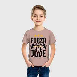 Футболка хлопковая детская Forza Juve, цвет: пыльно-розовый — фото 2