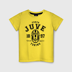 Футболка хлопковая детская Forza Juve 1897: Torino, цвет: желтый