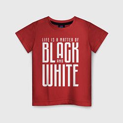 Футболка хлопковая детская Juventus: Black & White, цвет: красный