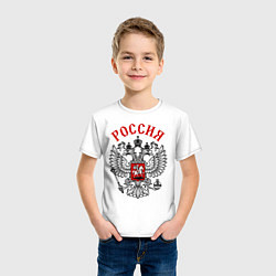 Футболка хлопковая детская Россия, цвет: белый — фото 2