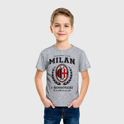 Футболка хлопковая детская Milan: I Rossoneri, цвет: меланж — фото 2