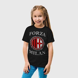 Футболка хлопковая детская Forza Milan, цвет: черный — фото 2