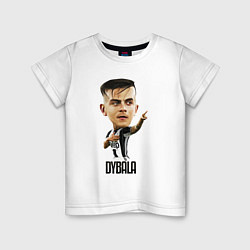 Футболка хлопковая детская Dybala, цвет: белый