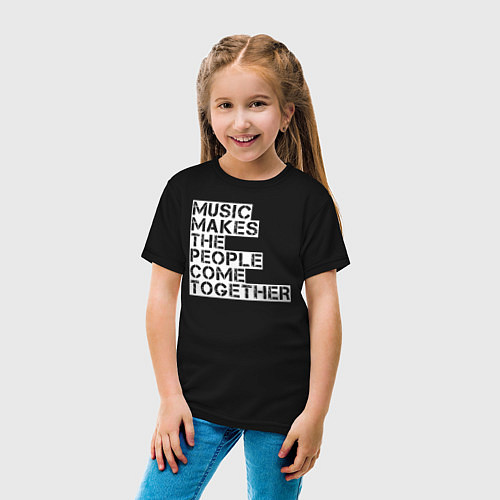 Детская футболка Music / Черный – фото 4