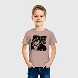 Футболка хлопковая детская JoJo, цвет: пыльно-розовый — фото 2