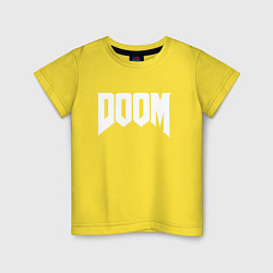 Футболка хлопковая детская DOOM, цвет: желтый