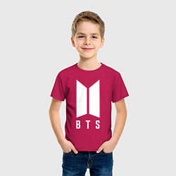 Футболка хлопковая детская BTS JIMIN, цвет: маджента — фото 2