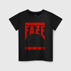 Футболка хлопковая детская FaZe Clan, цвет: черный