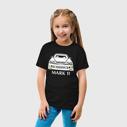 Детская футболка Toyota Mark2 JZX100 / Черный – фото 4
