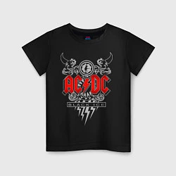 Футболка хлопковая детская AC/DC: Black Ice, цвет: черный