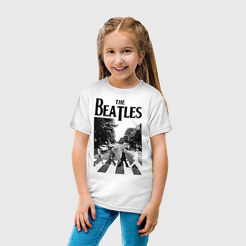 Детская футболка The Beatles: Mono Abbey Road / Белый – фото 4