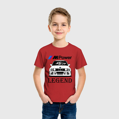 Детская футболка BMW Power LEGEND / Красный – фото 3