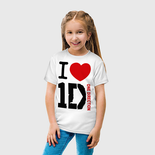 Детская футболка I love 1D / Белый – фото 4