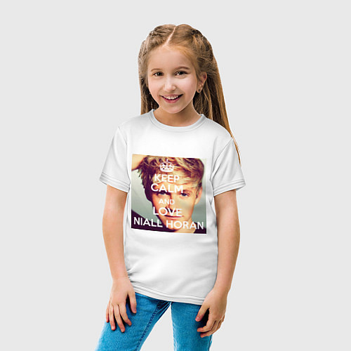 Детская футболка Keep Calm & Love Niall Horan / Белый – фото 4