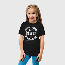 Футболка хлопковая детская NSU, цвет: черный — фото 2