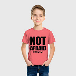 Футболка хлопковая детская Not Afraid, цвет: коралловый — фото 2