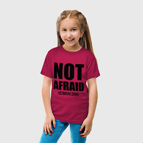 Детская футболка Not Afraid / Маджента – фото 4
