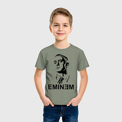 Футболка хлопковая детская Эминем, цвет: авокадо — фото 2