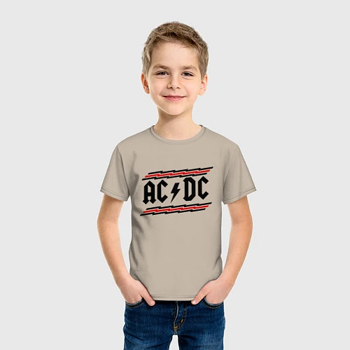 Детская футболка AC/DC Voltage / Миндальный – фото 3