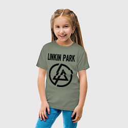 Футболка хлопковая детская Linkin Park, цвет: авокадо — фото 2