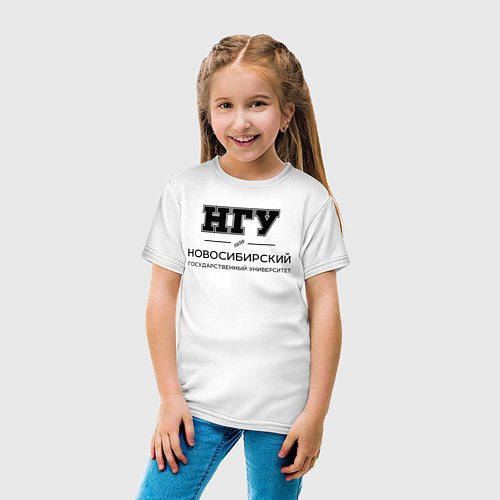 Детская футболка НГУ / Белый – фото 4