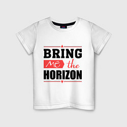 Футболка хлопковая детская Bring me the horizon, цвет: белый